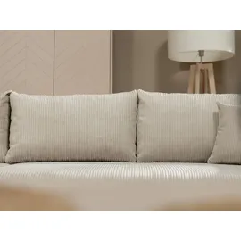Mirjan24 Ecksofa Merkos Cord, mit Schlaffunktion und Bettkasten, Wohnlandschaft, Bettfunktion L-Form Sofa, Ottomane universell Poso 06)
