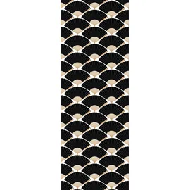 Queence Vinyltapete QUEENCE "Ashton", schwarz, B:0,9m L:2,5m, Vinyl, Tapeten, 90x250cm, selbstklebend, kinderleichte Anbringung,, Sticker