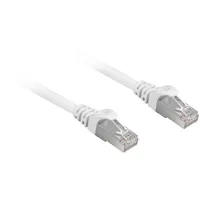 Sharkoon Patchkabel RJ-45 Cat.6a SFTP Kabel, weiß, 1 m), bis RJ-45 (M)