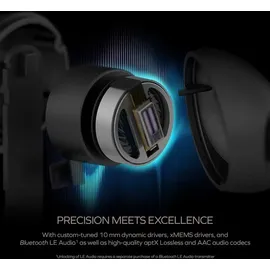 Creative Labs Creative Aurvana Ace 2 Leichte, echte kabellose In-Ears mit Bluetooth LE Audio, aptX Lossless und xMEMS-Treiber,