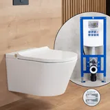 Evineo ineo3 Wand-Dusch-WC soft, neeos VWTB WC-Vorwandelement, Montage-& Anschlusszubehör,
