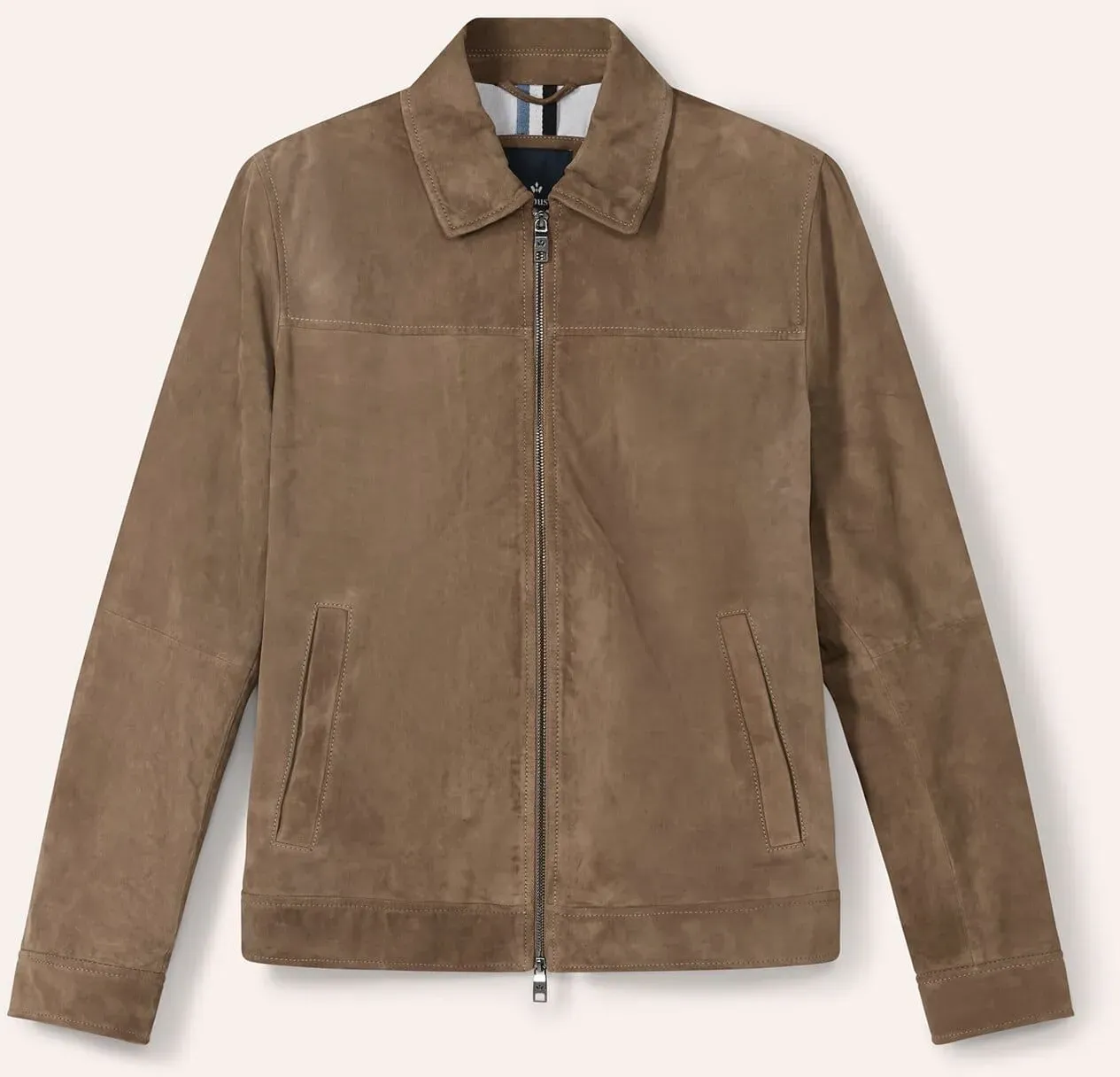 Walbusch Herren Ziegenvelours Blouson Beige