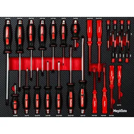 Mephisto XXL Werkzeugwagen mit 8 Schubladen mit Werkzeug inkl. Rollgabelschlüssel