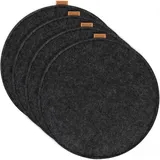 MIQIO 4 er Set Sitzkissen 4 Sitzauflage mit Antirutschnoppen Ø 40 cm