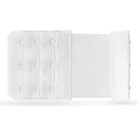 Pro Home BH Verlängerung, flexible Erweiterung für BH's - Elastischer Bra Extender 3 Haken, Ösen - 9,5cm x 5,5cm - Weiß - - BH-Verlängerer -