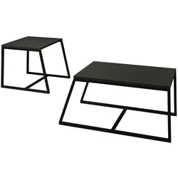 Couchtisch 2er Set Between Anthrazit mit Metall Füße