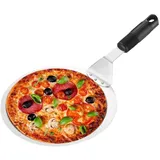 Nanxin Edelstahl Pizzaschaufel mit langem Griff, Pizzaschieber für Pizzaheber, Brotschieber(Rund)