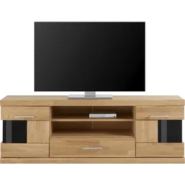 OTTO home Ribe Lowboard 160 cm 55 cm Braun Holzwerkstoff/Glas