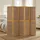 Homestyle4u Paravent Braun Holz 220x175x2 cm 383