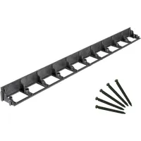 EMFA Rasenkante Kunststoff, 4 m Länge - 100 mm Höhe, Beeteinfassung inkl. 20 Erdanker, Flexible Mähkante