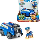 PAW PATROL PAW Patrol, Polizei-Fahrzeug mit Chase-Figur (Sustainable Basic Vehicle/Basis Fahrzeug)