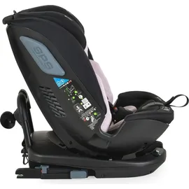 Cangaroo Kindersitz Gravity i-Size (40-150cm) Sitz drehbar, Kopfstütze, Isofix rosa