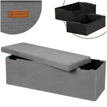 CASARIA Sitzbank Cord Anthrazit 114 x 38 x 38 cm