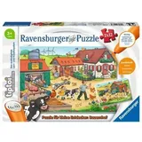 RAVENSBURGER 66 tiptoi® Puzzle für kleine Entdecker: Bauernhof