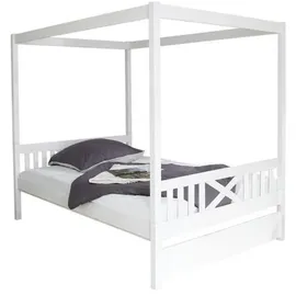 TICAA Himmelbett Lino 140 x 200 cm weiß