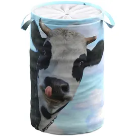 Sanilo Wäschekorb Kuh, 60 Liter, faltbar, mit Sichtschutz