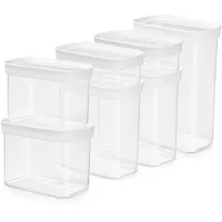Emsa Optima Vorratsdosen Set transparent 16 x 23,8 x 9,9 cm 7-teilig 0,45 / 1,0 / 1,6 / 2,2 l
