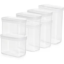 Emsa Optima Vorratsdosen Set transparent 16 x 23,8 x 9,9 cm 7-teilig 0,45 / 1,0 / 1,6 / 2,2 l