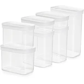 Emsa Optima Vorratsdosen Set transparent 16 x 23,8 x 9,9 cm 7-teilig 0,45 / 1,0 / 1,6 / 2,2 l