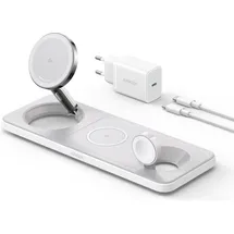 Anker MagGo Magnetic Wireless Ladegerät 15W 3-in-1 Pad weiß
