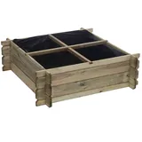 forest style france sas Kiefer Holz Hochbeet 100x100 Bausatz Pflanzbeet Pflanzkasten Gemüse Kräuter Beet