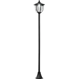 Klassische Led-solar-stehleuchte Für Den Außenbereich, 60 Lumen, Schwarze Laterne, 26 X 26 X 177 Cm