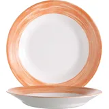 Arcoroc Brush Orange Teller tief 22,5cm, - 6er