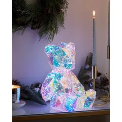 LED Dekoration Teddybär mehrfarbig 30 cm HADAR