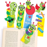 Baker Ross Lesezeichen-Bastelsets „Bücherwurm“ (pro Set 4 Stück