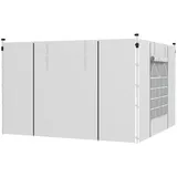Outsunny Seitenwände für Pavillon 1 Stück 1,43 x 1,30 m Weiß