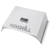 nexgrill Pizzaofen-Grillaufsatz Edelstahl Pizzaaufsatz mit Thermometer, (58 x 28 x 15 cm, Pizzacover Gasgrill, Pizza Haube Grill, BBQ Pizzaaufsatz Feuerplatte, Pizza Cover, Pizza Aufsatz Grill) silberfarben