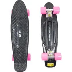 Vinyl Cruiser Skateboard Retro - schwarz/rosa 55-57CM