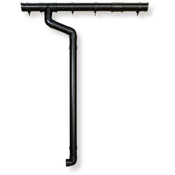 Kunststoff Dachrinnenset für Karibu Gartenhaus Oberberg 2-anthrazit Set 423 B