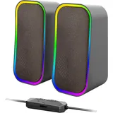 Speedlink TOKEN RGB Gaming Stereo Speaker, Black - 2.0 PC-Lautsprecher Bluetooth®, Kabelgebunden 6W Schwarz