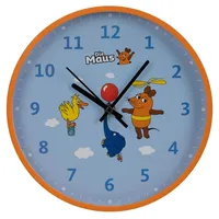 DieMaus Kinderwanduhr Elefant-Motiv Ø 25 cm Blau