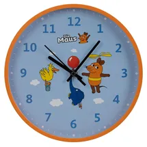 DieMaus Kinderwanduhr Elefant-Motiv Ø 25 cm Blau