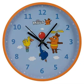 DieMaus Kinderwanduhr Elefant-Motiv Ø 25 cm Blau