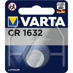 VARTA Knopfzelle Lithium CR1632, 1er Blister