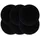 vidaXL Tischsets 6 Stk. Uni Schwarz 38 cm Rund Baumwolle