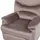 Beliani Fernsehsessel ESLOV Polyester 85 x 103 x 90 cm Beige/Grau/Schwarz mit Fußstütze und Kissen