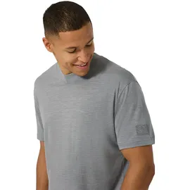 super.natural Casual Rib Bio Kurzarm-t-shirt Cashmere Grey Melange XXL