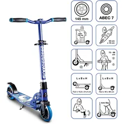 SIX DEGREES Aluminium Scooter Junior 145 mm blau EINHEITSGRÖSSE