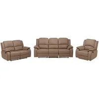Vente-unique - Couchgarnitur Relax 3+2+1 - Microfaser - Taupe - hernani
