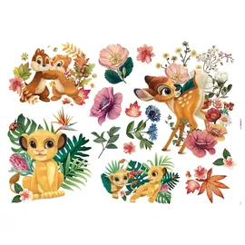KOMAR Disney Deco-Sticker von Komar - Be in Nature - Größe 100 x 70 cm - Kinderzimmer, Wandtattoo, Dekoration, Sticker, Simba, König der Löwen, bunt