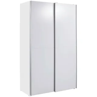 SchlafKONTOR Schwebetürenschrank 125 x 195,5 x 38 cm Weiß