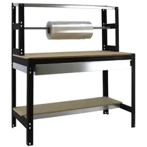 Proregal Arbeitstisch Metall 120x84x76 cm Anthrazit mit Schubfach