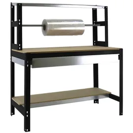 Proregal Arbeitstisch Metall 120x84x76 cm Anthrazit mit Schubfach