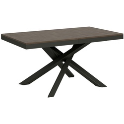 Ausziehbarer Tisch 90x160/264 cm Volantis Evolution Walnuss Anthrazit Gestell