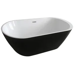 HOME DELUXE Freistehende Badewanne CODO - Farbe: Schwarz