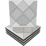 4er-Pack – Schallabsorptions-Diffusions-Akustikpaneel | 50x50x5cm | Absorption – Diffusion – Reflexion – Schalldämmung | Dekorative Akustiklösung | Farbe: [x4 WILDS | Weiß]
